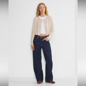 Wilfred Cream Sicily Cardigan Sweater with Relaxed Fit